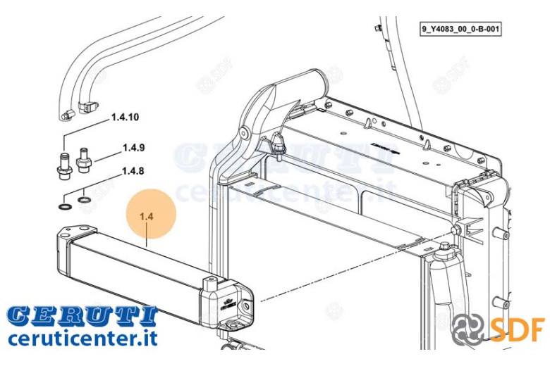 Oil radiator - Original SDF - 0.018.9384.3