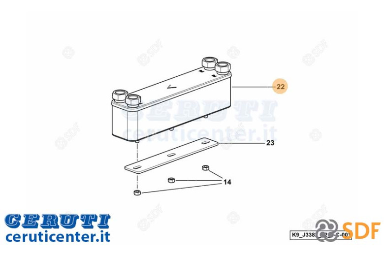 Radiatore Olio - Originale SDF - 0.019.0781.4