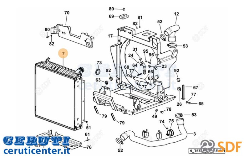 Radiatore Acqua - Originale SDF - 0.015.8188.4/10