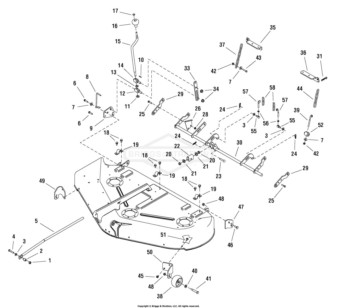 50 Mower Deck - Height Adjust Group