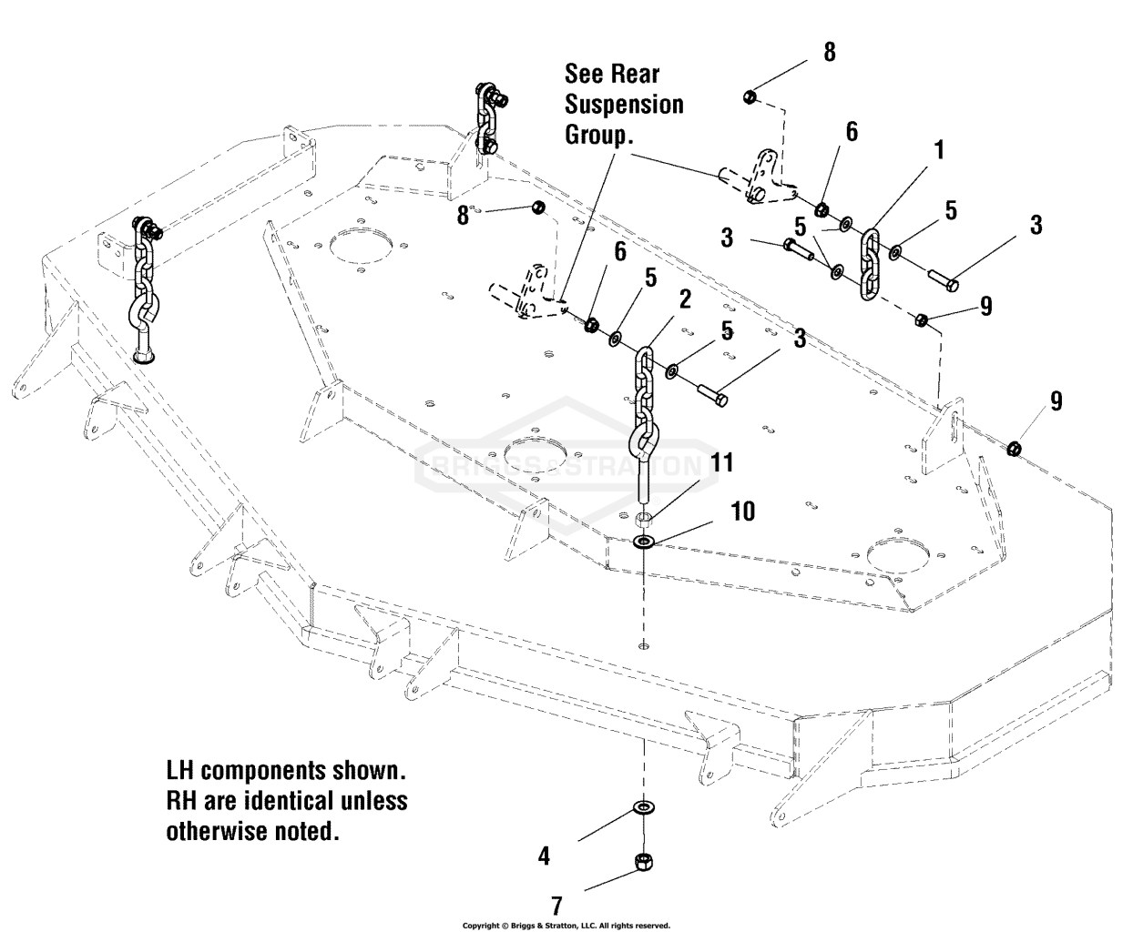 61 Mower Deck - Hanger Chains