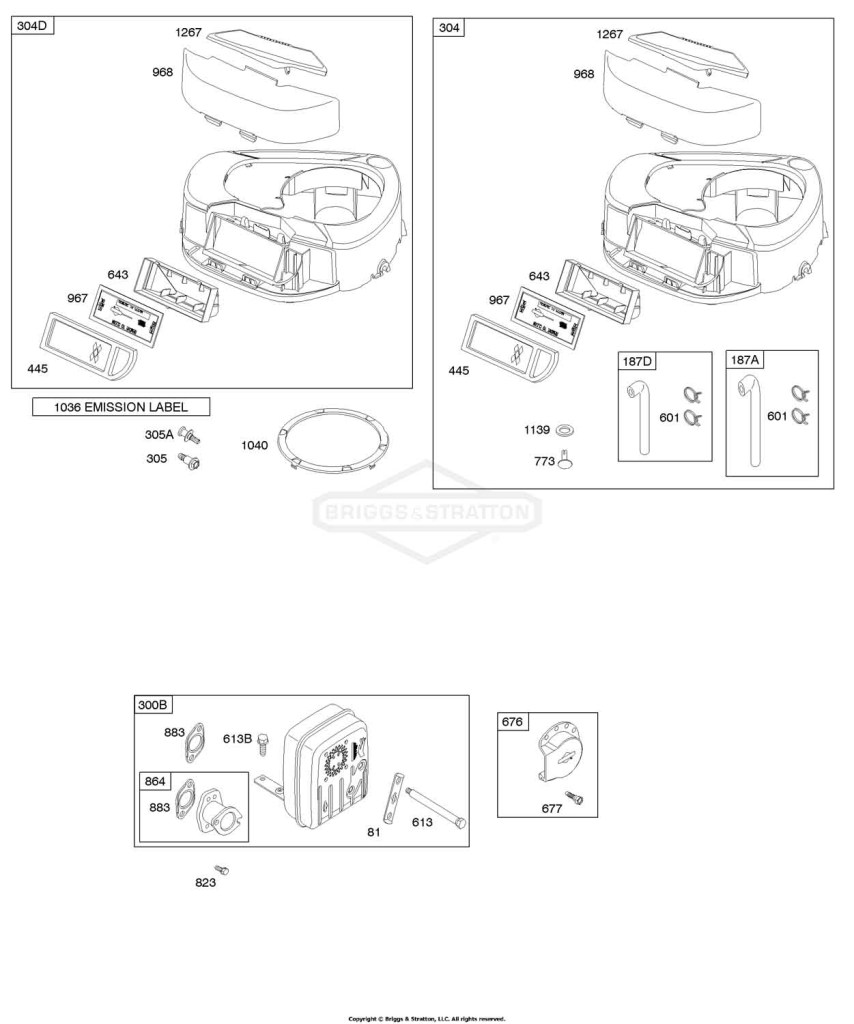 Air Cleaner, Blower Housing, Exhaust System