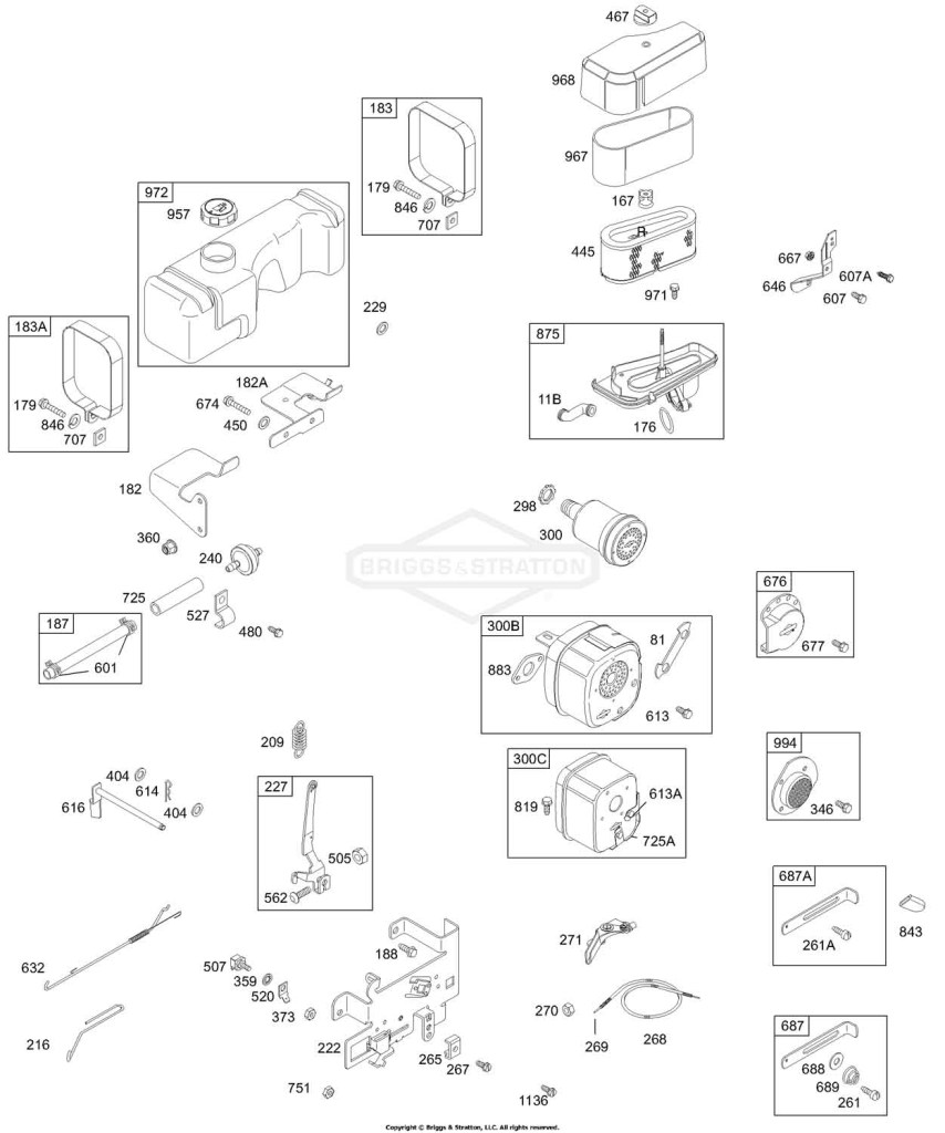 Controls, Muffler, Fuel, Air Cleaner