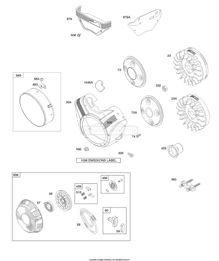 Blower Housing, Flywheel, Debris Guard