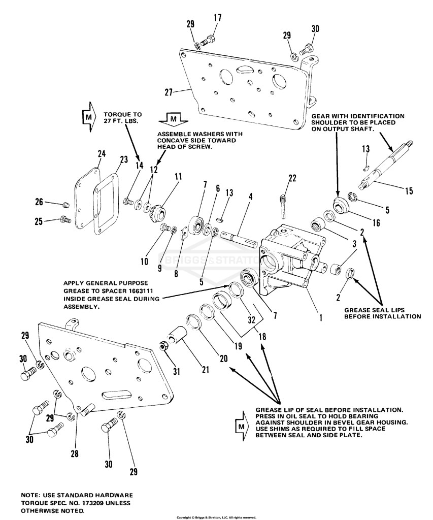 Bevel Gear & Side Plate Group