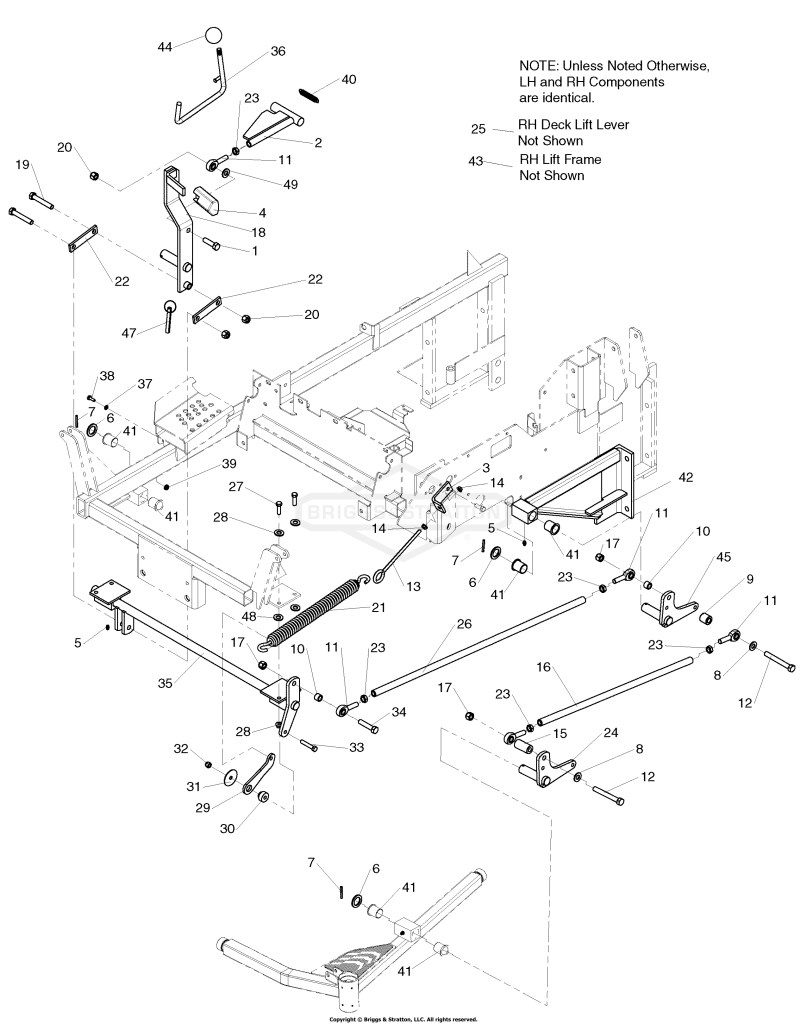 Deck Lift Group (S/N: 2000729893 & Below)