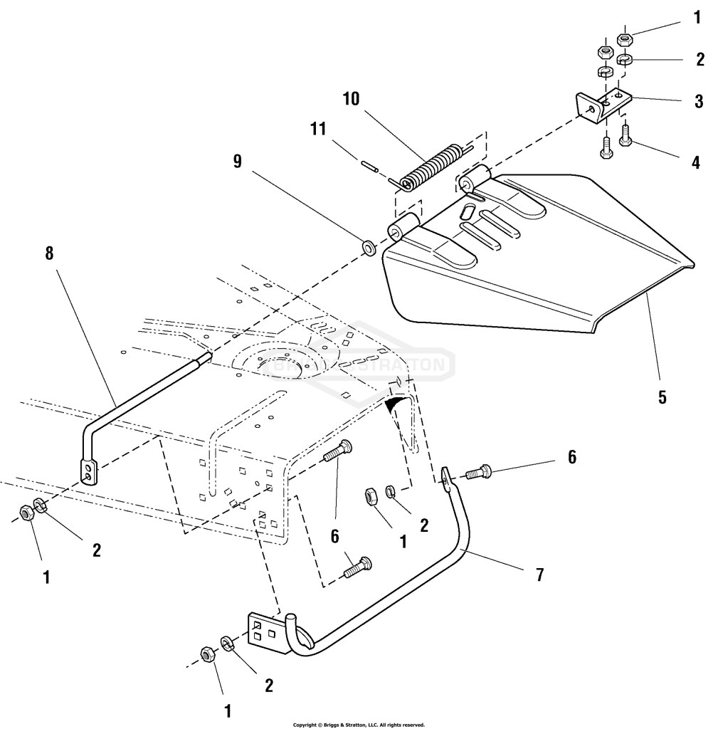 48 Mower Deck - Deflector & Stone Guard Group