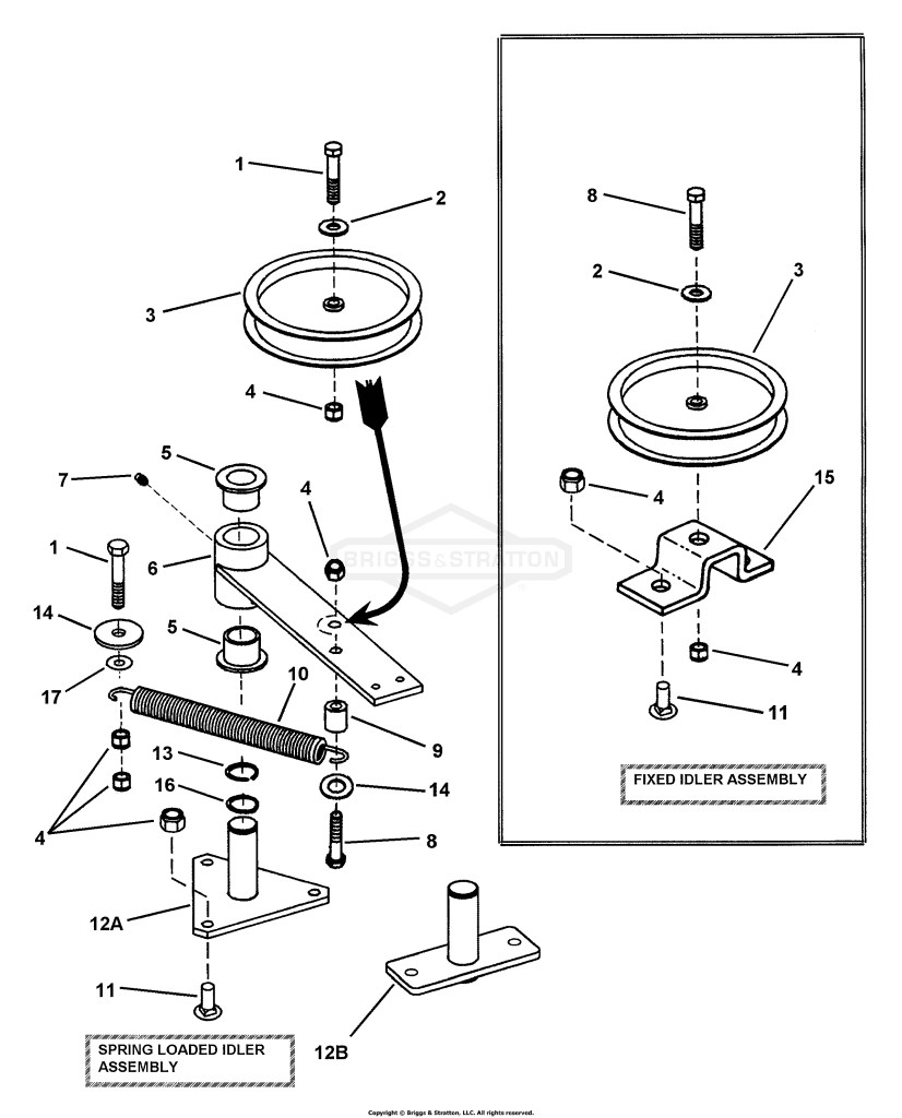 52 & 61 Deck Idler Assemblies