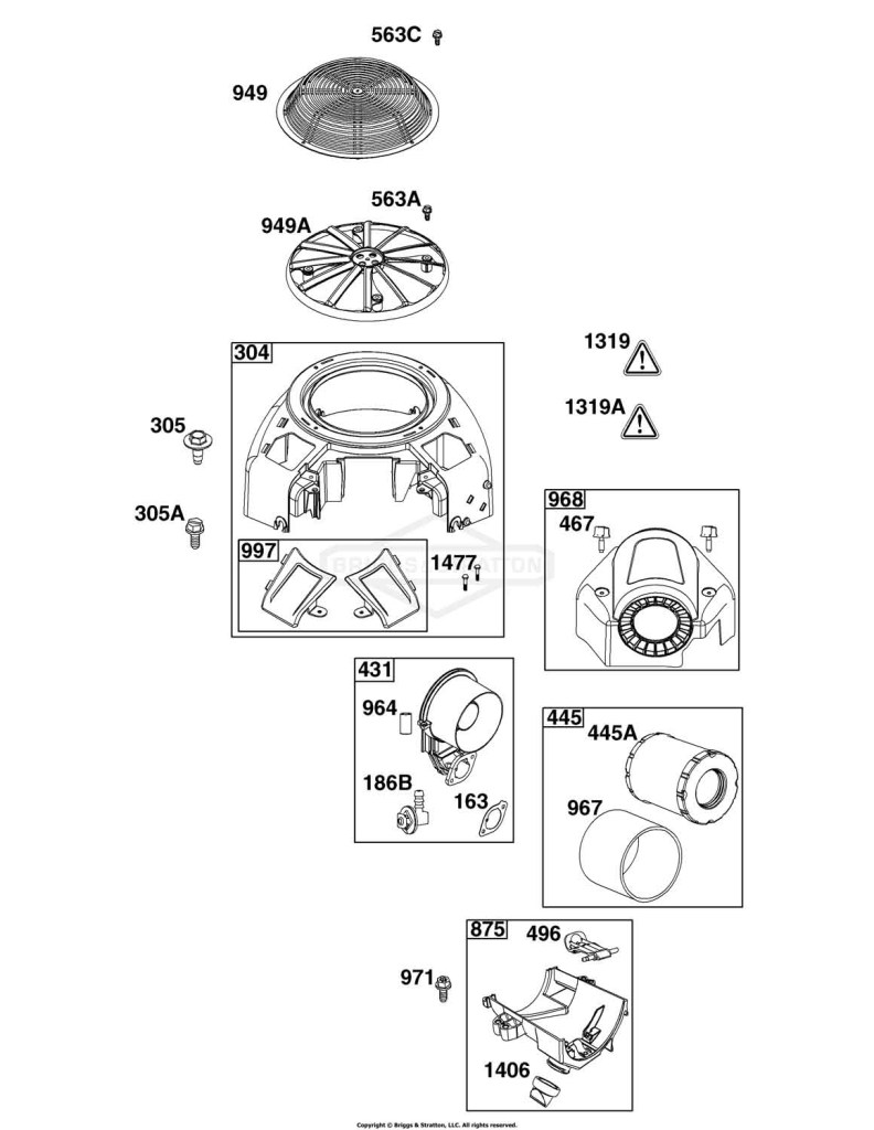 Blower Housing and Air Cleaner Group