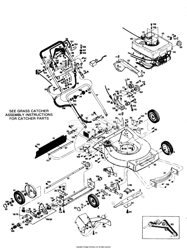 PL FOR MDL 1321PPE (1691103) & (1691262)-21 Mower, 21 Self-Propelled, Walk-Behind Mower
