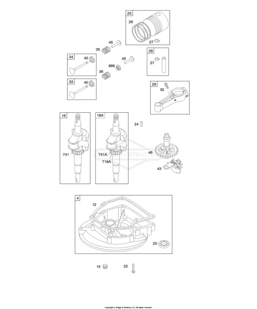 Camshaft, Crankcase Cover/Sump, Crankshaft, Piston/Rings/Connecting Rod