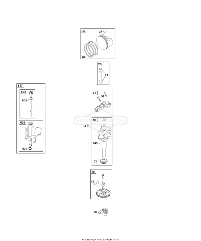 Camshaft, Crankshaft, Lubrication, Piston, Rings, Connecting Rod