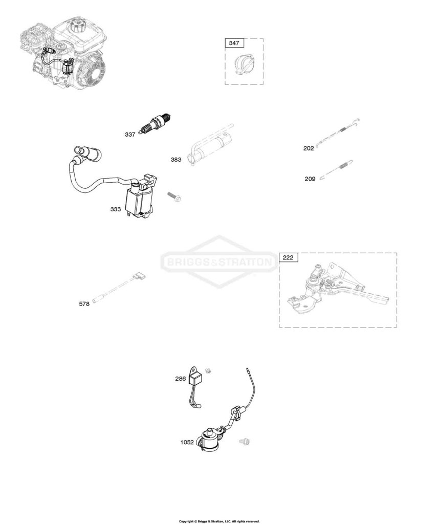 Armature, Controls, Electrical System, Governor Spring, Ignition, Spark Plug