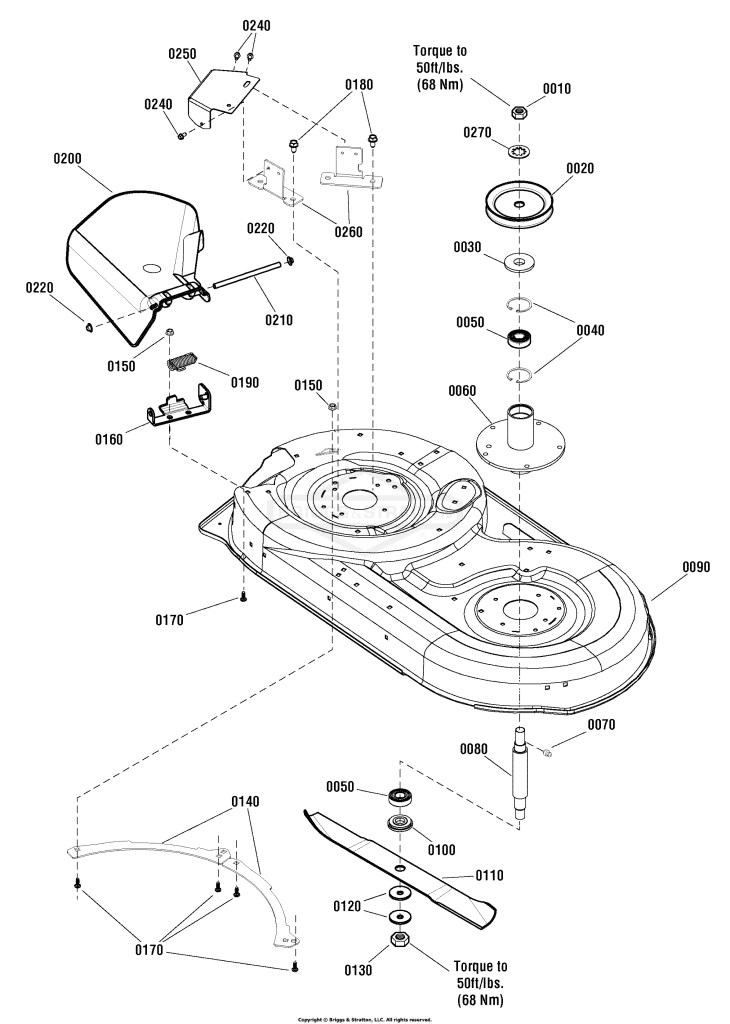 38 Mower Deck - Housing, Arbors & Blades Group