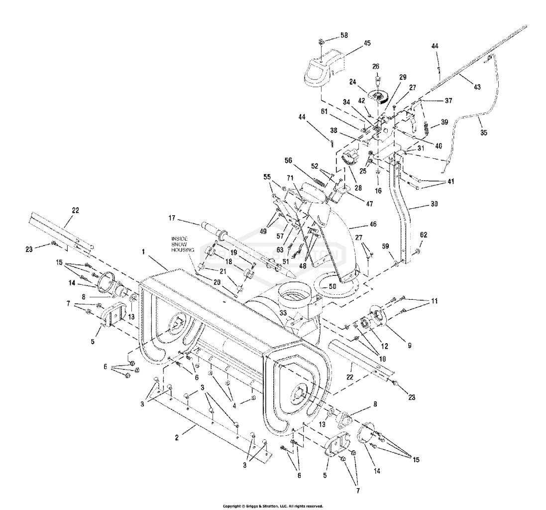 Auger Housing & Chute Group - Domestic Models