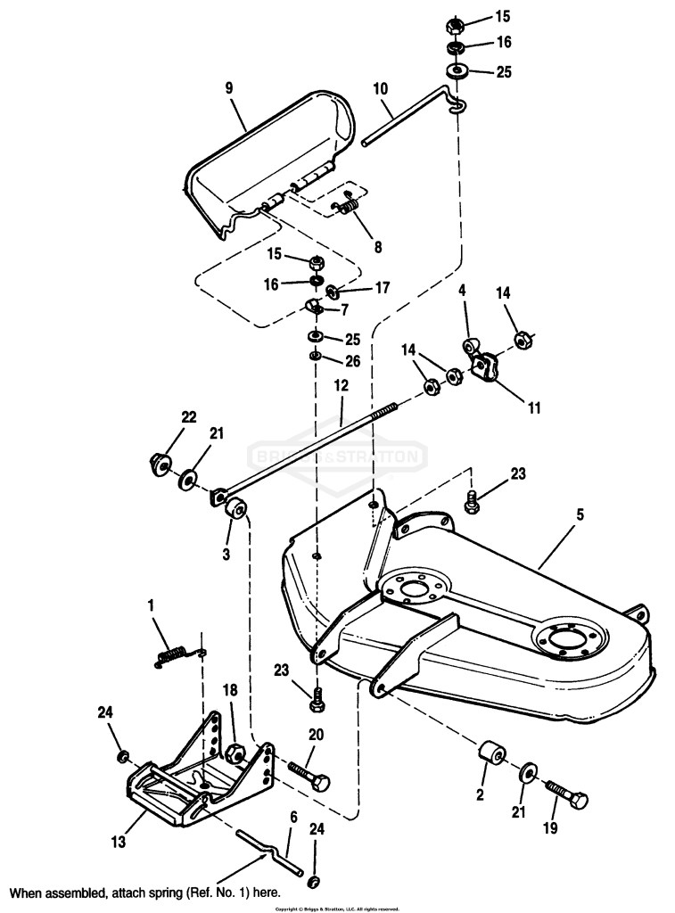 34 Mower Deck-Housing, Hitch & Deflector