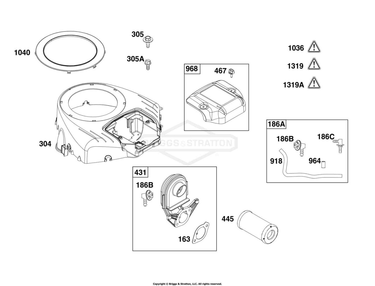 Blower Housing and Air Cleaner Group