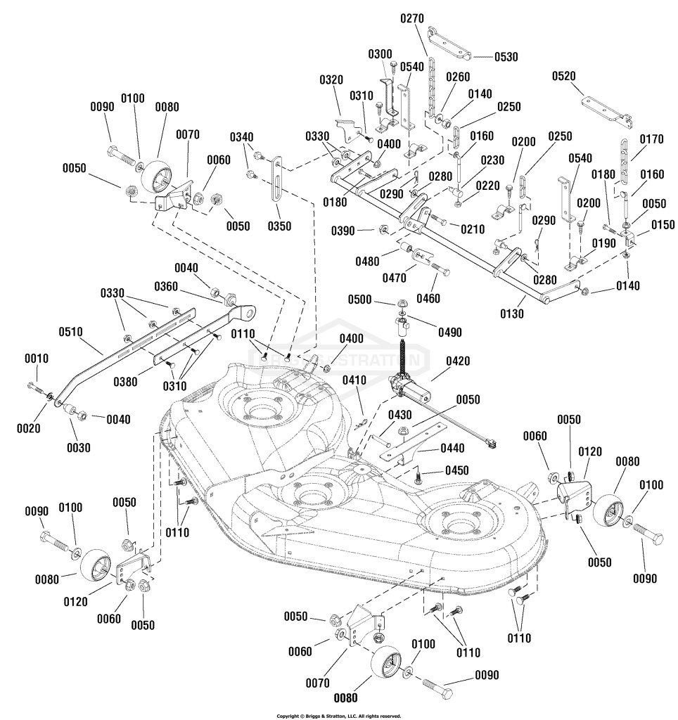 52 Mower Deck - Height Adjust Group