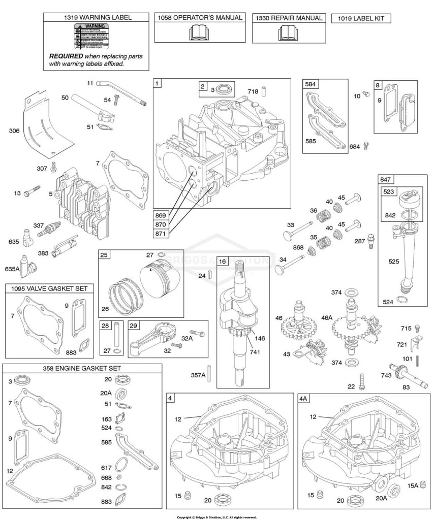 Camshaft, Crankshaft, Cylinder, Engine Sump, Kit/Gasket, Lubrication, Piston Group, Valves