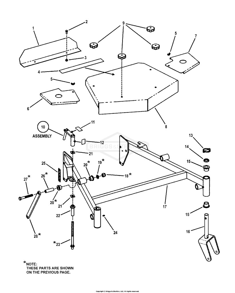 48, 52 & 61 MOWER DECK ASSY (Frame)