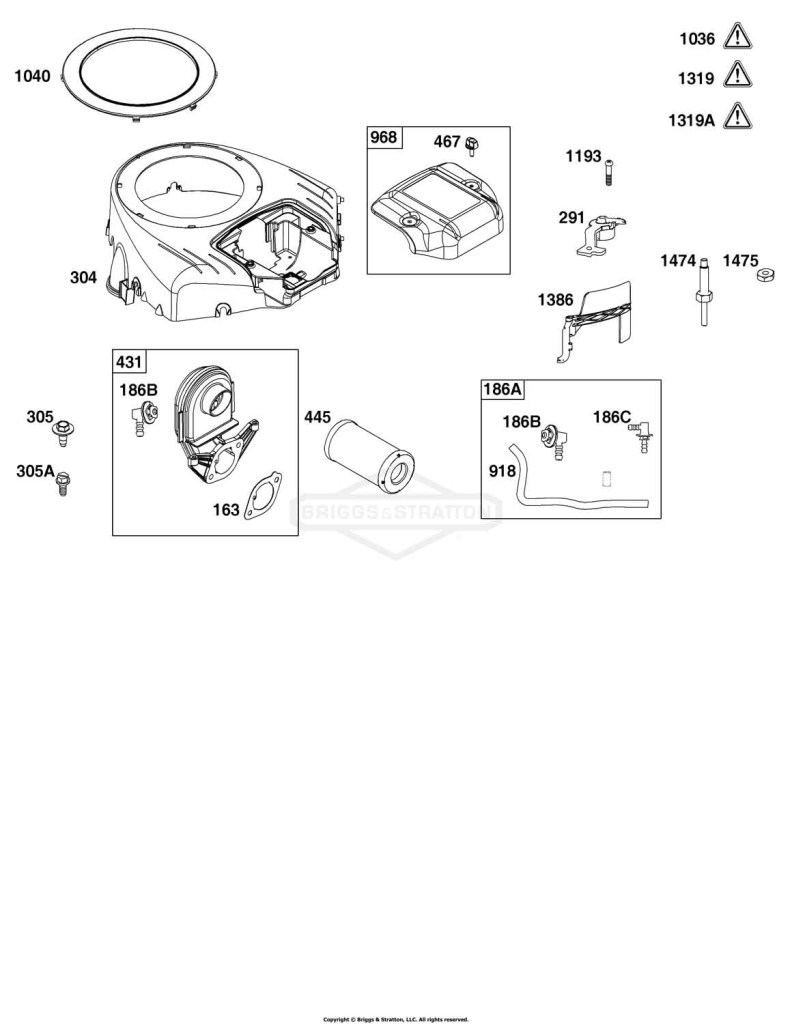 Blower Housing and Air Cleaner Group