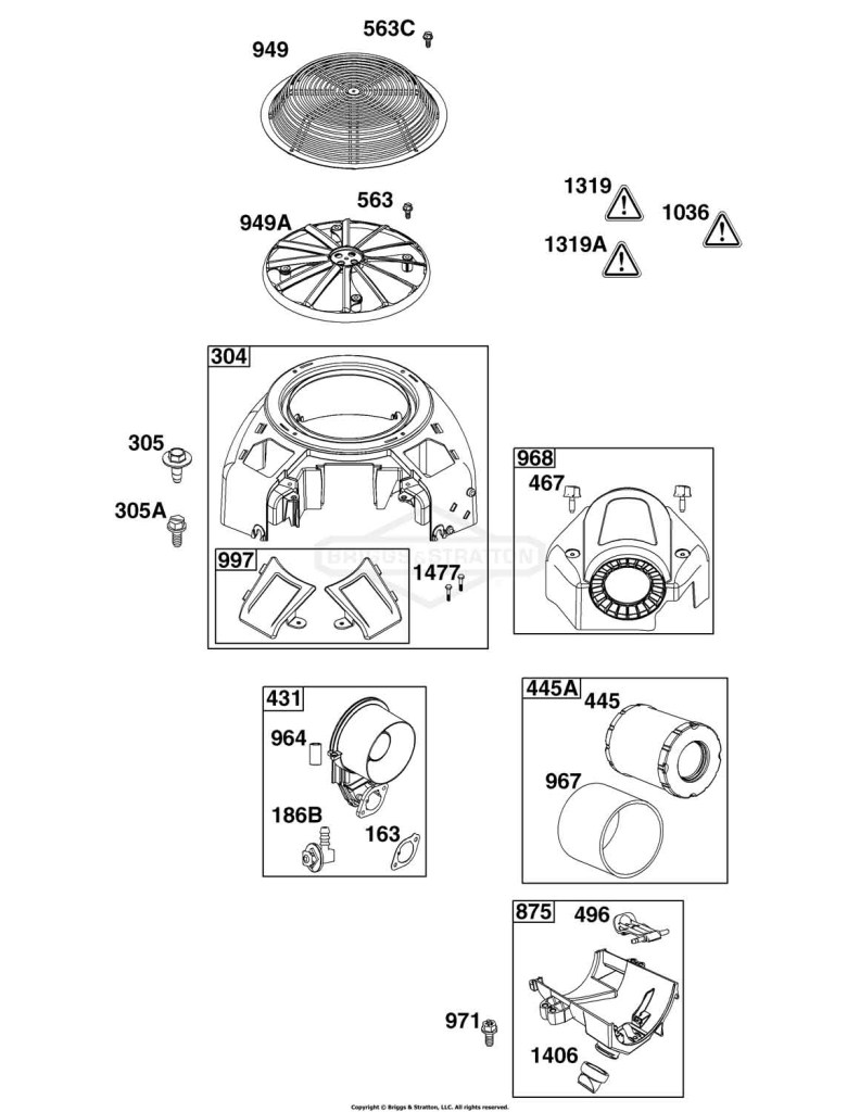 Blower Housing and Air Cleaner Group