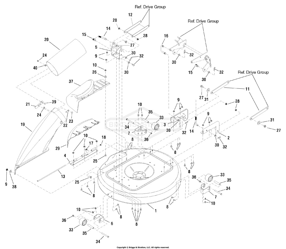 33 Mower Deck - Housing & Arbors Group (885320)
