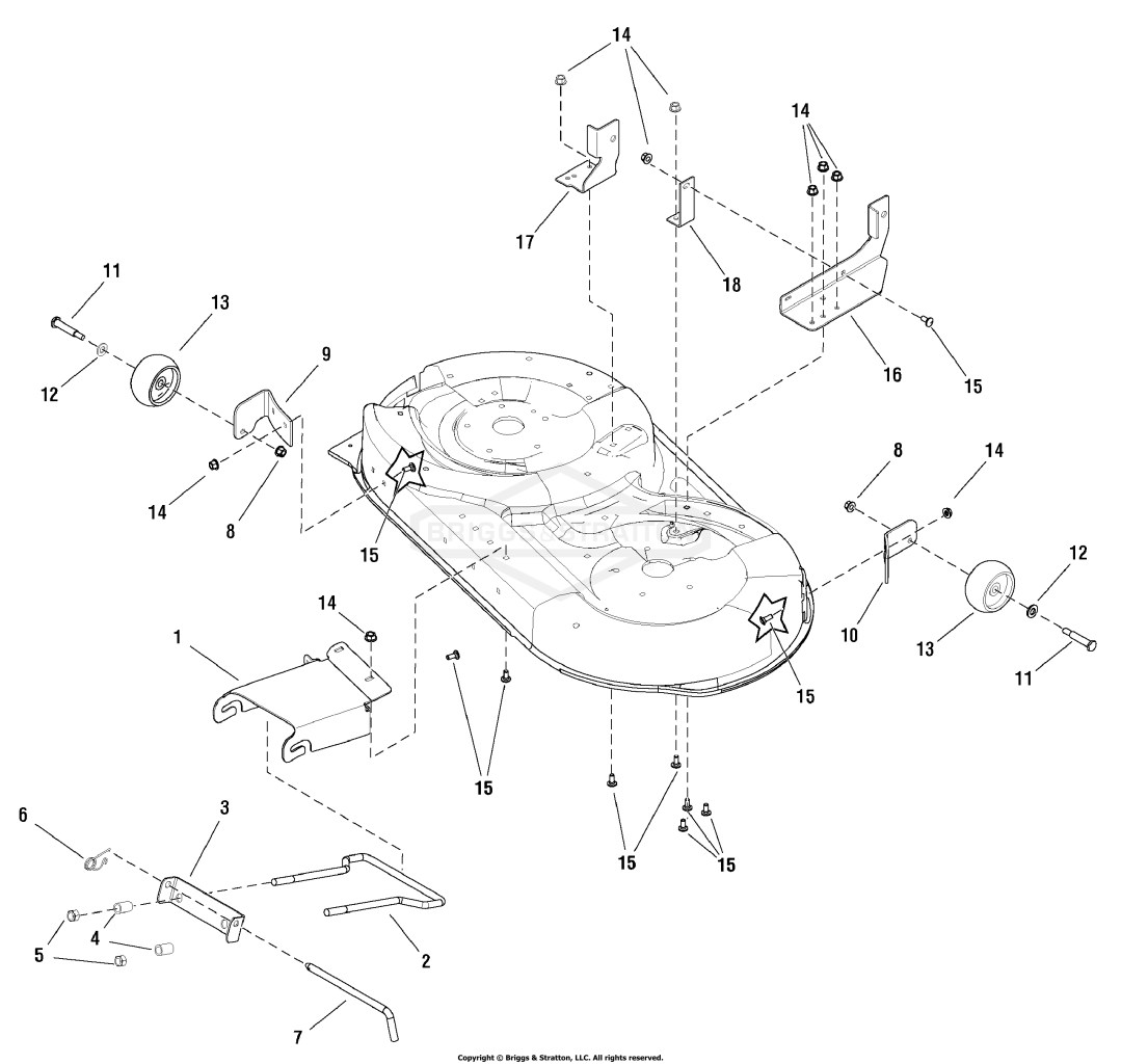 38 Mower Deck - Height Adjustment Group