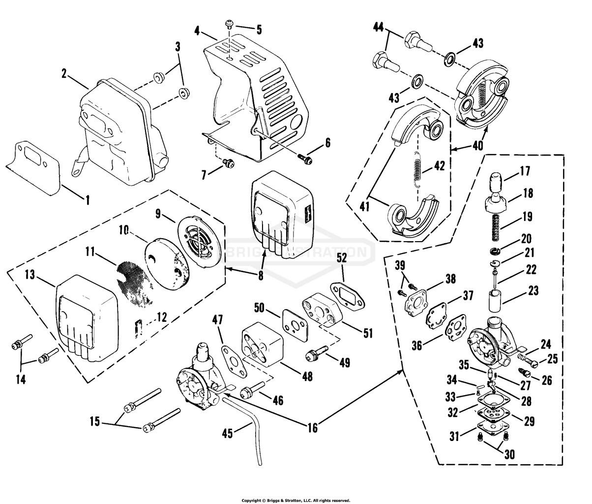 410 Air Cleaner & Carburetor Assembly