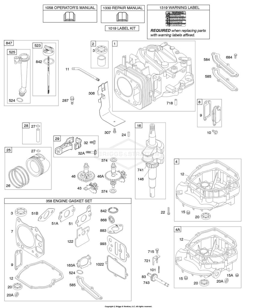 Camshaft, Crankshaft, Cylinder, Engine Sump, Lubrication, Piston Group