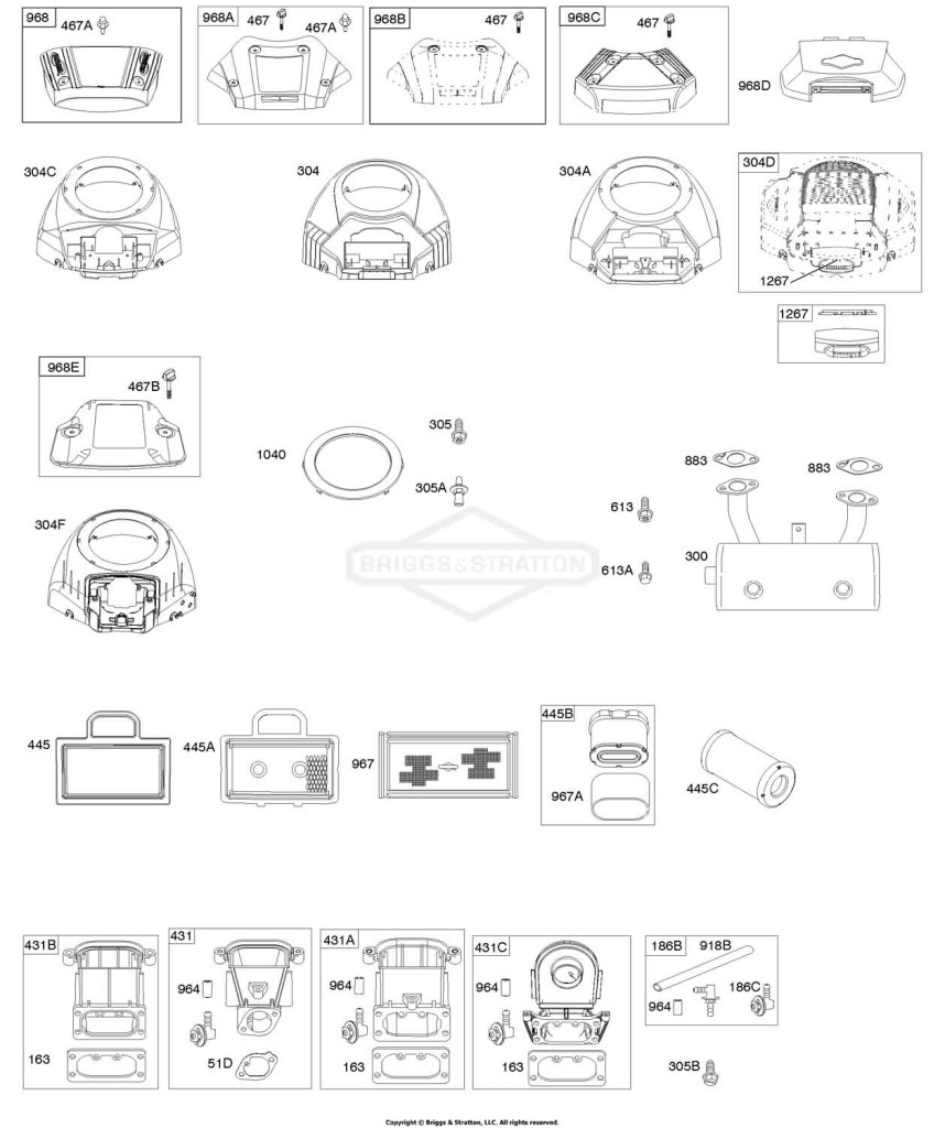 Blower Housing, Air Cleaner, Muffler