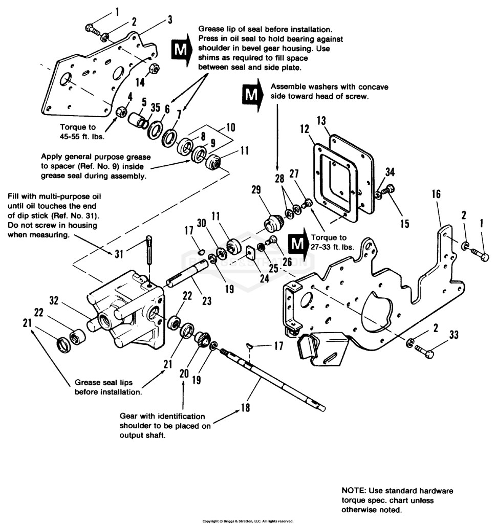 Bevel Gear & Side Plate Group