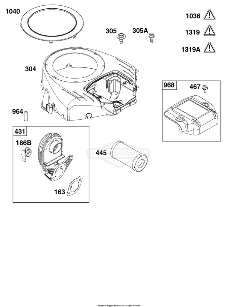 Blower Housing and Air Cleaner Group