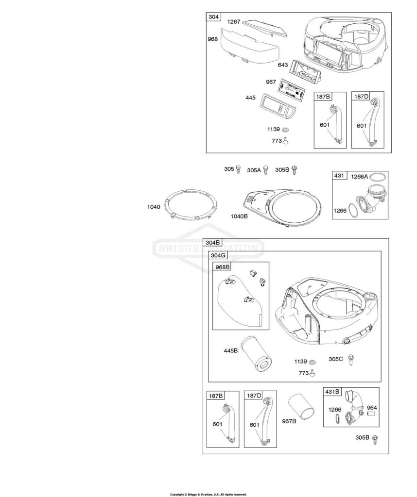 Air Cleaner, Blower Housing, Exhaust System