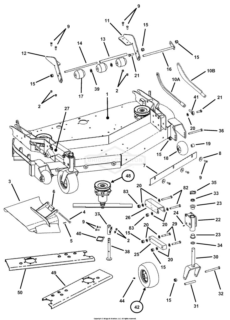 61 Mower Deck Assembly (Part 1)