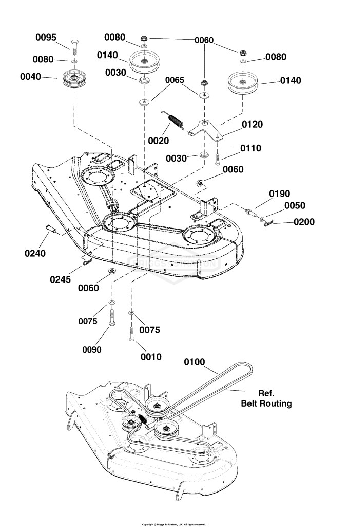 44 (112cm) Mower Deck - Clutch & Support Group (2992563)