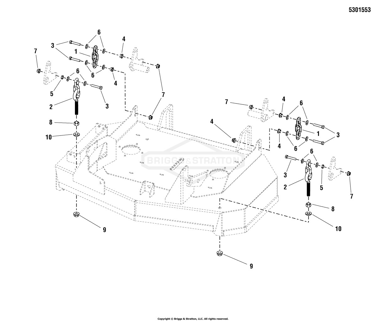 36 Mower Deck Group - Hanger Chains