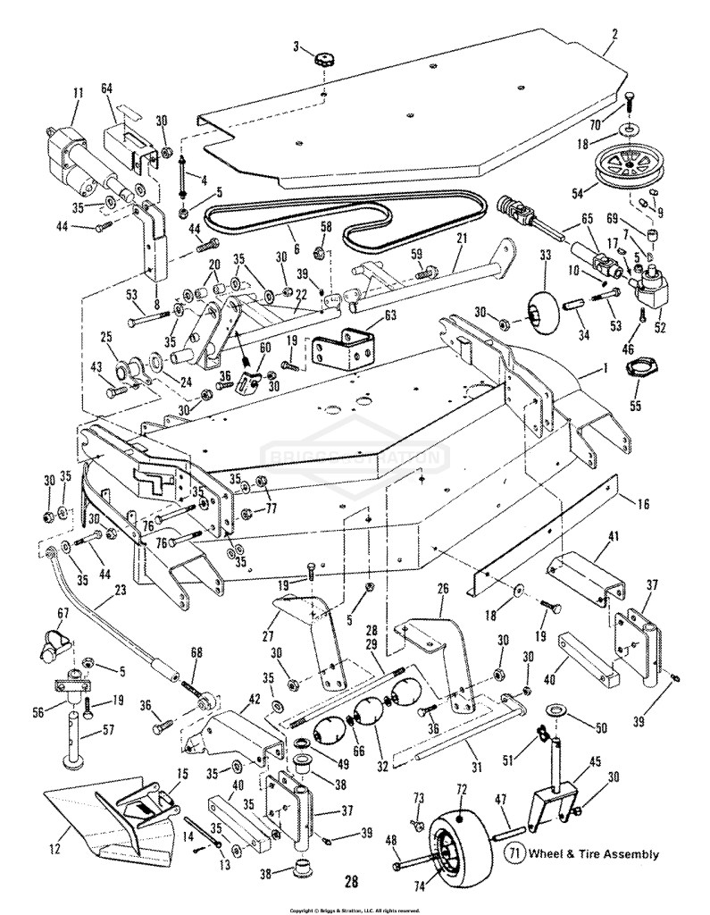 52 Mower Deck Assembly