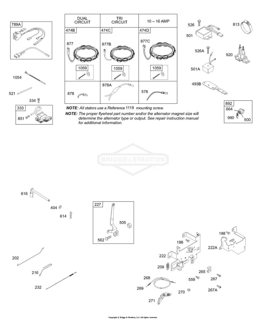 Alternator, Control Bracket, Ignition
