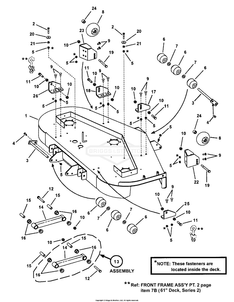 61 CUTTING DECK ASSEMBLY PT.1