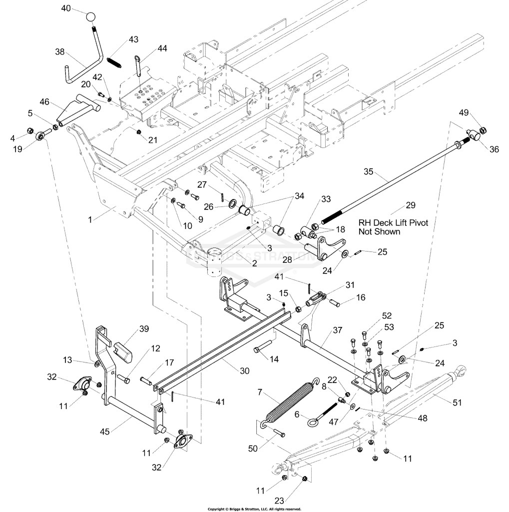 Deck Lift Group (S/N: 2000729893 & Below)