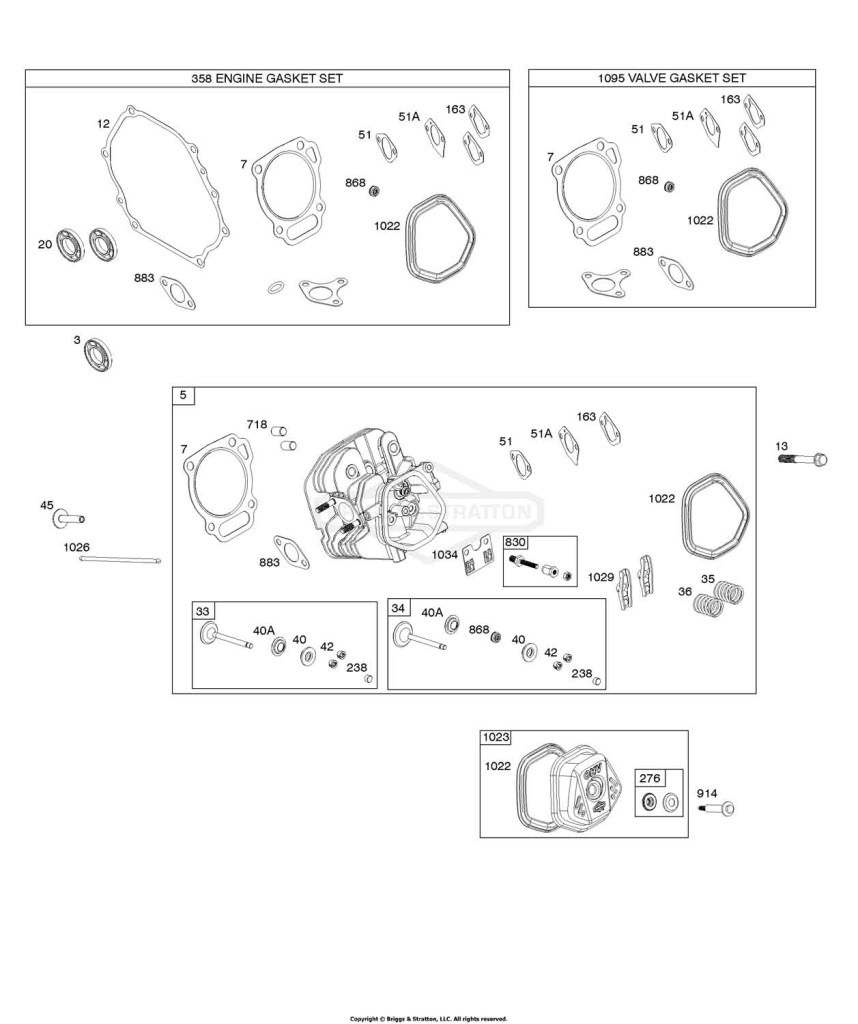 Cylinder Head, Engine Gasket Set