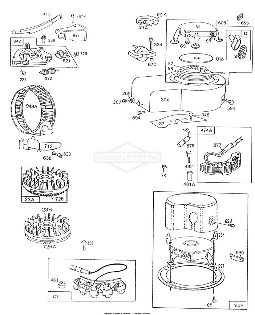 Blower Hsg,Flywheels,Rewinds