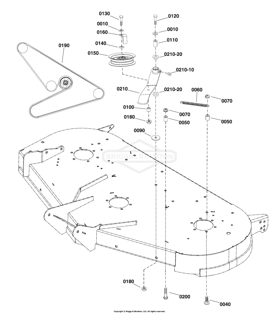 48 (122cm) Mower Deck - Clutch & Support Group