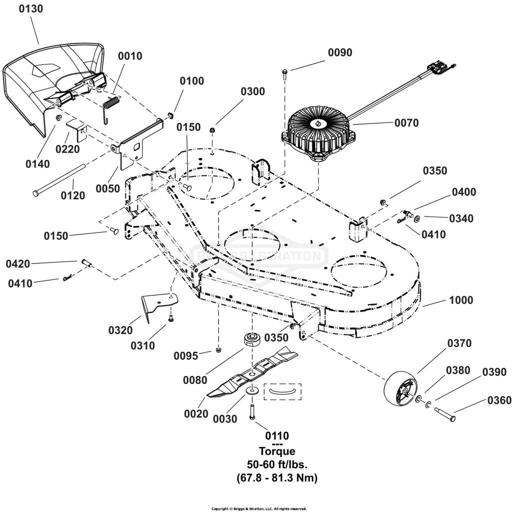 48 Mower Deck - Housing, Arbors & Blades Group