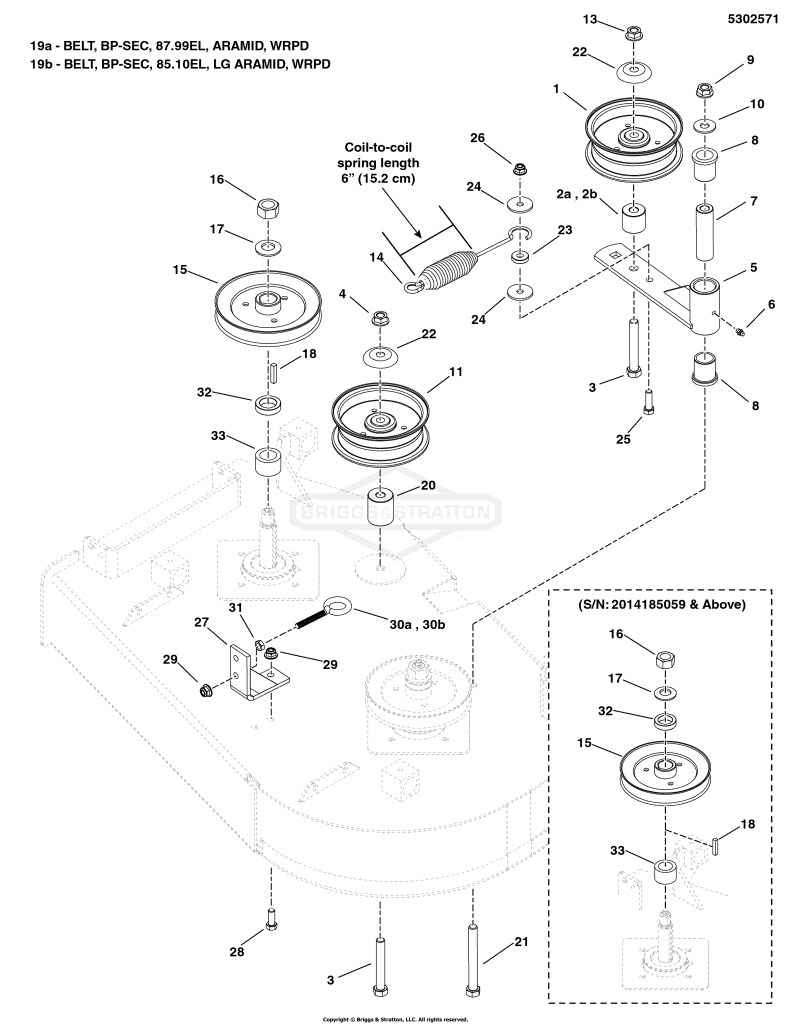 36 Mower Deck - Pulleys, Belts & Idler Arm