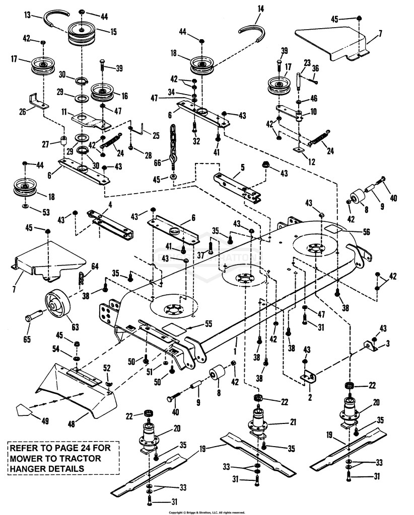 48 Cutting Deck, Belts, Pulleys