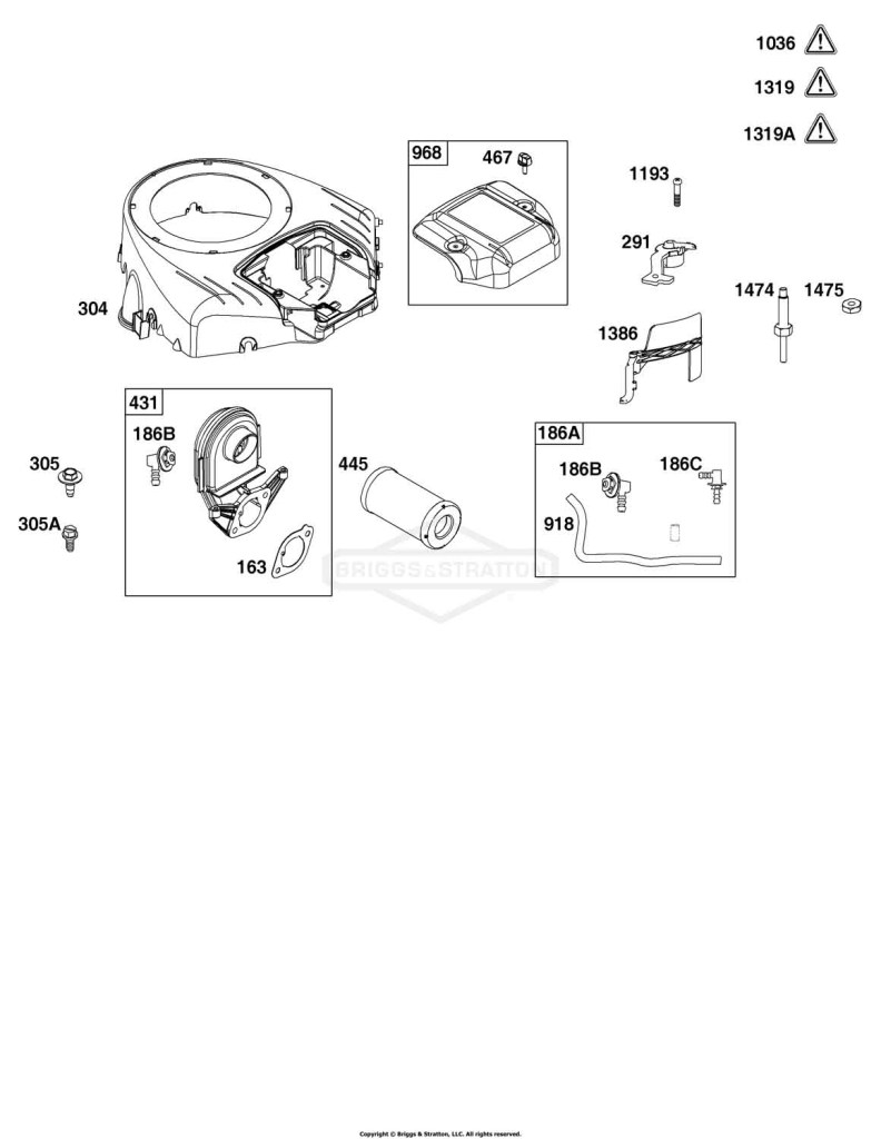 Blower Housing and Air Cleaner Group