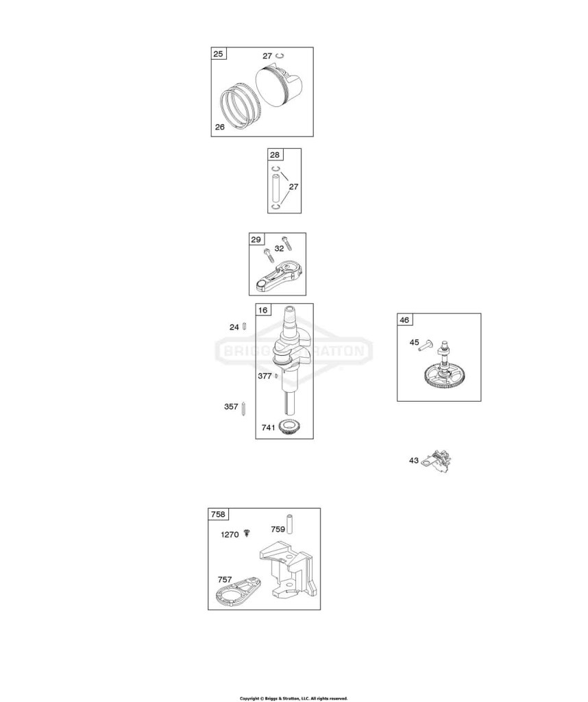 Camshaft, Crankshaft, Lubrication, Piston, Rings, Connecting Rod