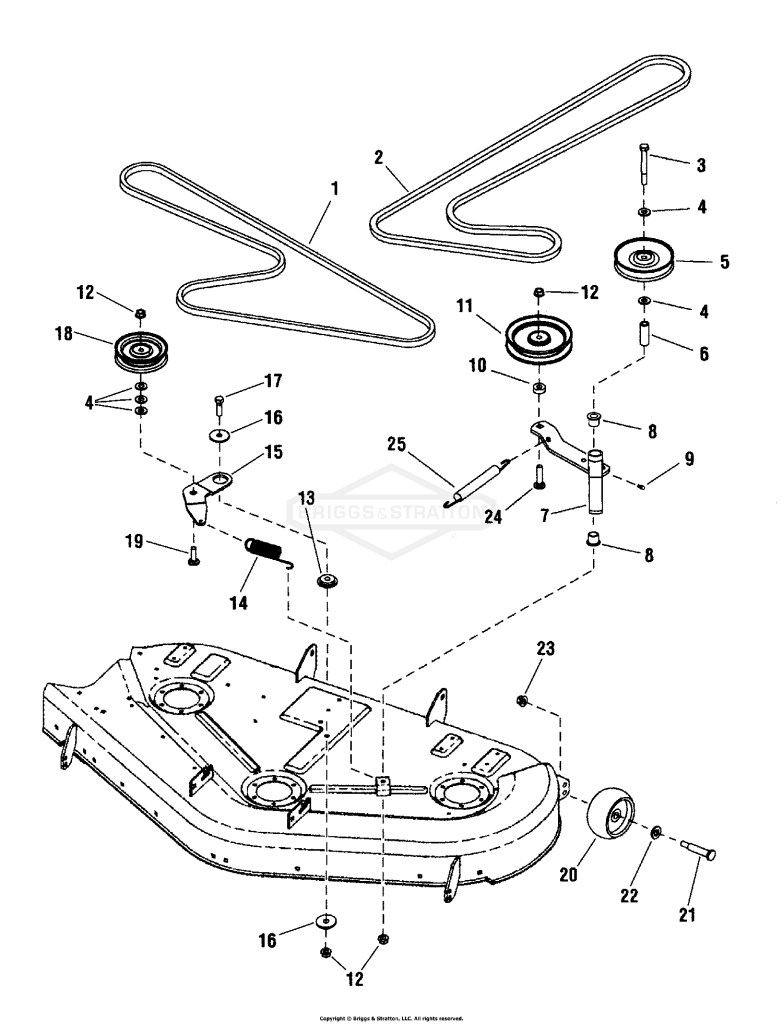 50 Mower Deck - Clutch & Support Group